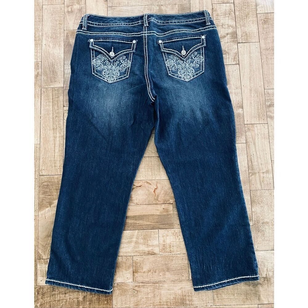 Nine West Denim Jean Capri Sz 12/31 - Picture 2 of 4